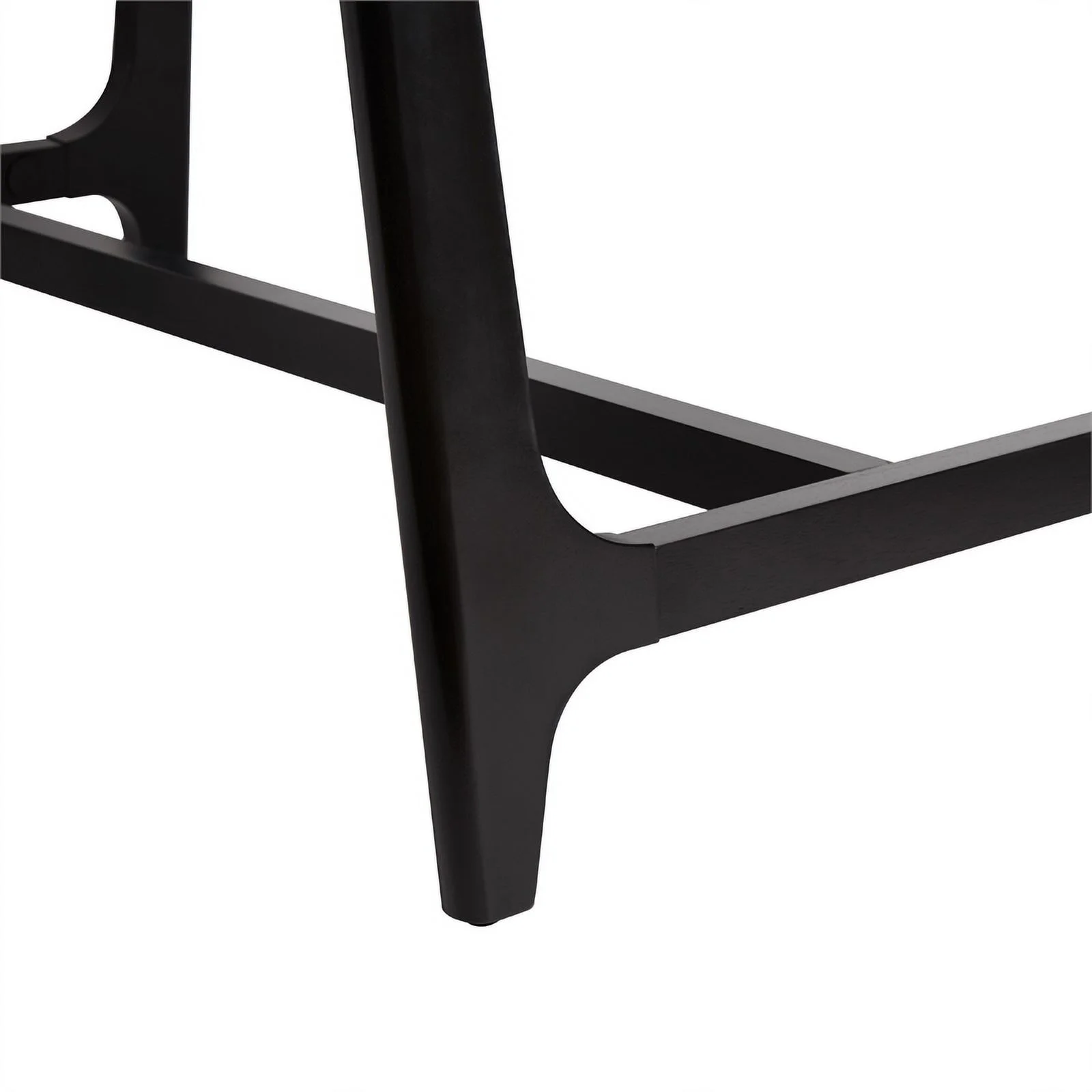 Pemberly Row Modern Solid Wood Trestle Base Dining Table - Black Ash