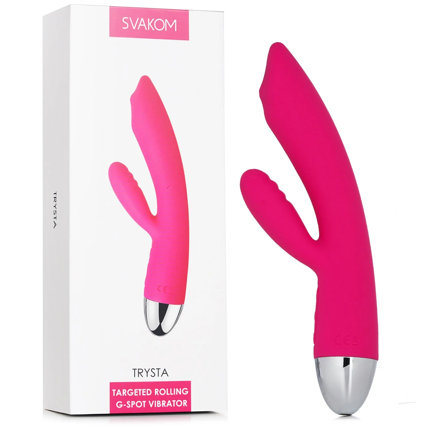 SVAKOM Trysta G-spot Massager Vibrator - # Plum Red  1pc