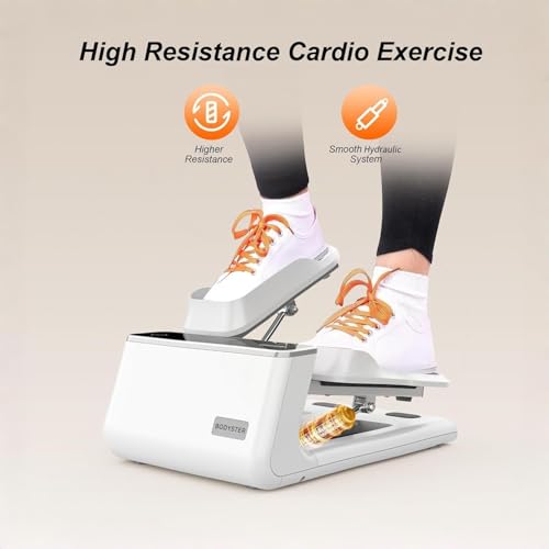 Steppers for Exercise at Home, Mini Stair Stepper with Resistance Bands, Portable Under Desk Stepper Workout Step Machine 300 lbs Weight Capacity