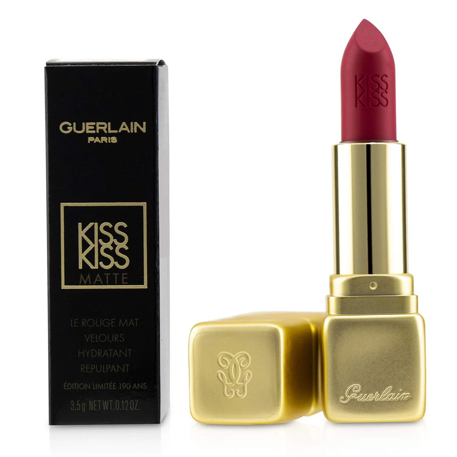 Guerlain KissKiss Matte Hydrating Matte Lip Colour - # M376 Daring Pink  3.5g/0.12oz