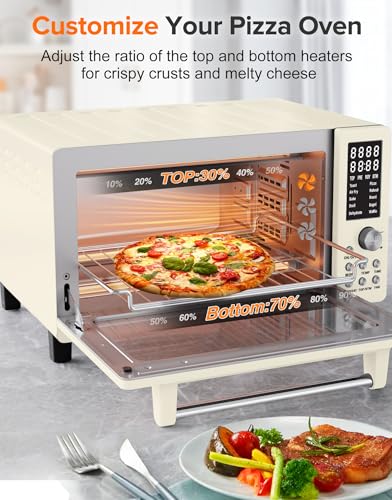 Nuwave Bravo Pro Smart 21QT Toaster Oven Air Fryer Combo, Convection Oven Countertop, 10 functions all in 1, with even & quick crisp technology, 50-450°F, 1800W, Stainless Steel
