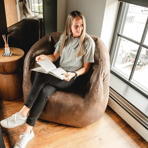 Big Joe Milano Lenox Denim Cobalt Beanbag Chair