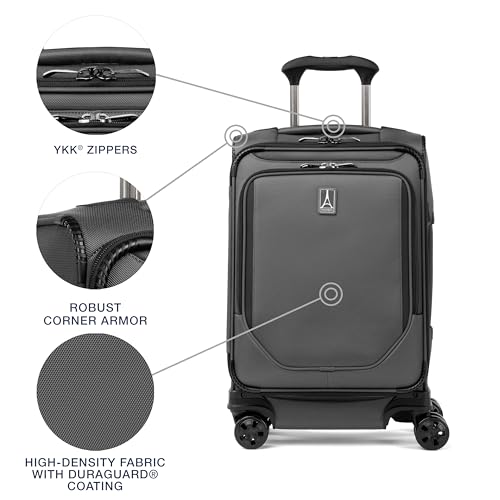 Travelpro Crew Classic Lightweight Softside Expandable Checked Luggage, 8 Wheel Spinner Suitcase, TSA Lock, Men and Women, Checked Large 29-Inch, Patriot Blue
