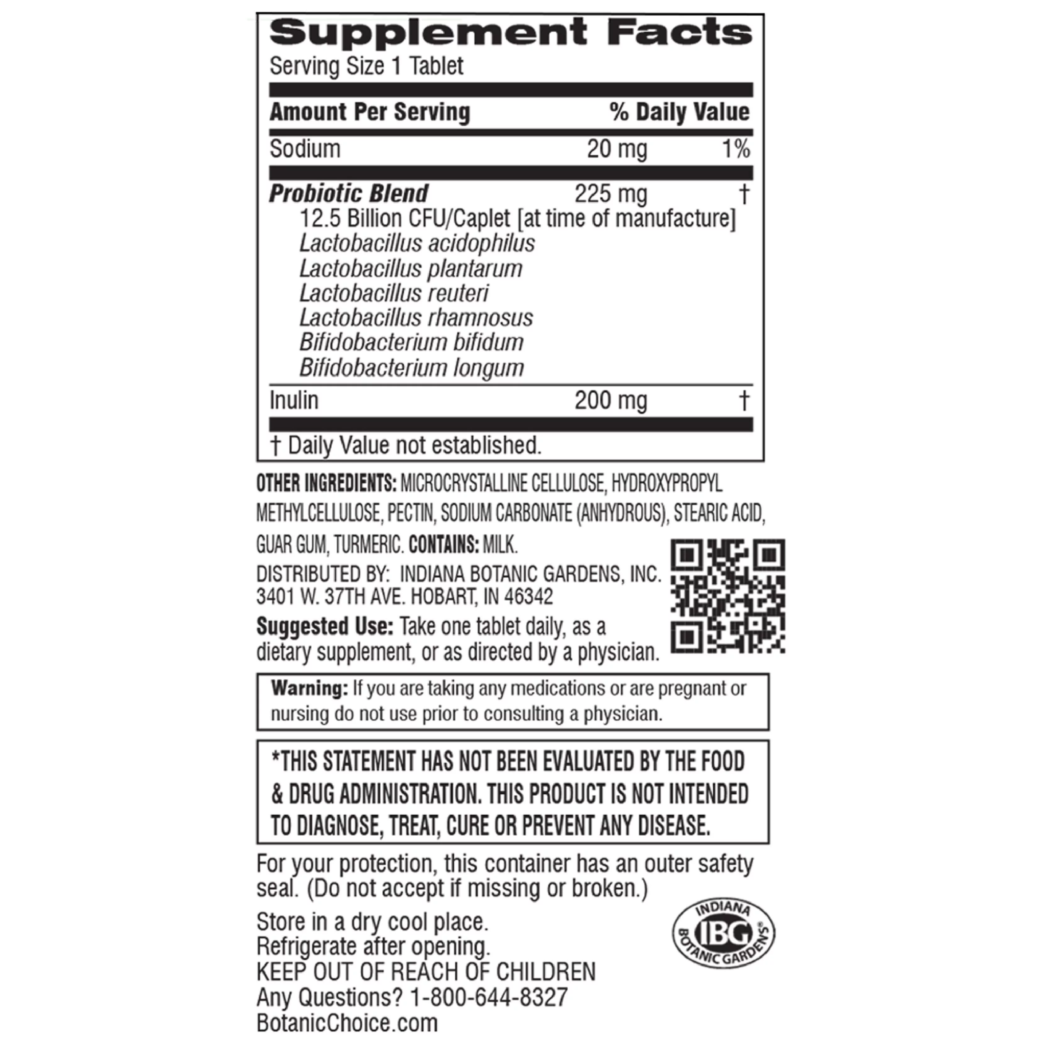 Botanic Choice Probiotic Advanced Essentials™ Digestive Dietary Supplement, 30 tablets