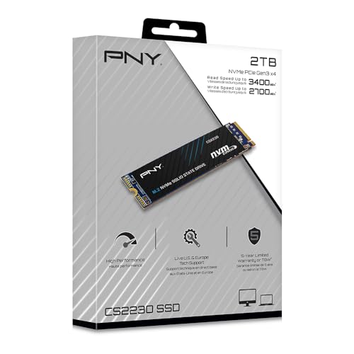 PNY CS2230 1TB M.2 NVMe Internal Solid State Drive (SSD) - M280CS2230-1TB-RB