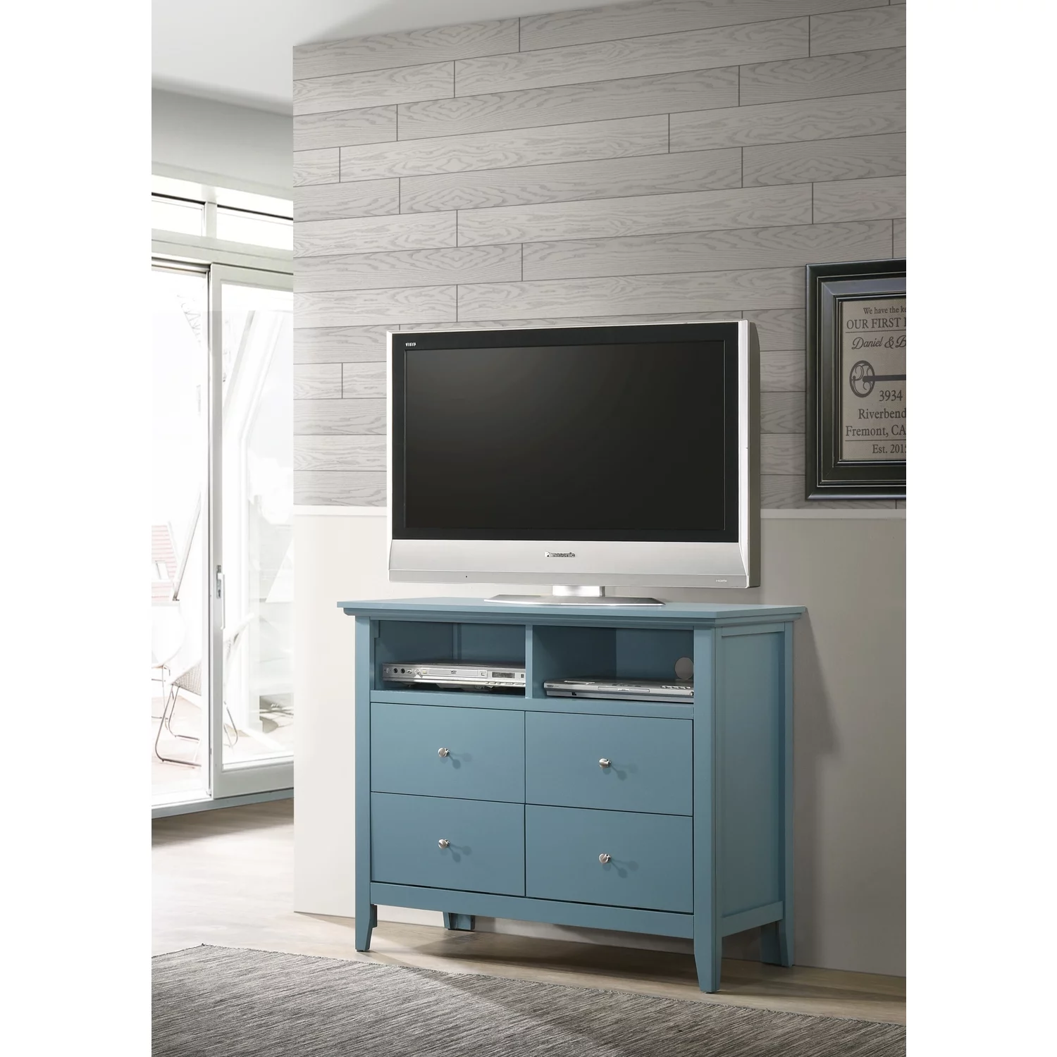 LYKE Home Media Chest , Teal