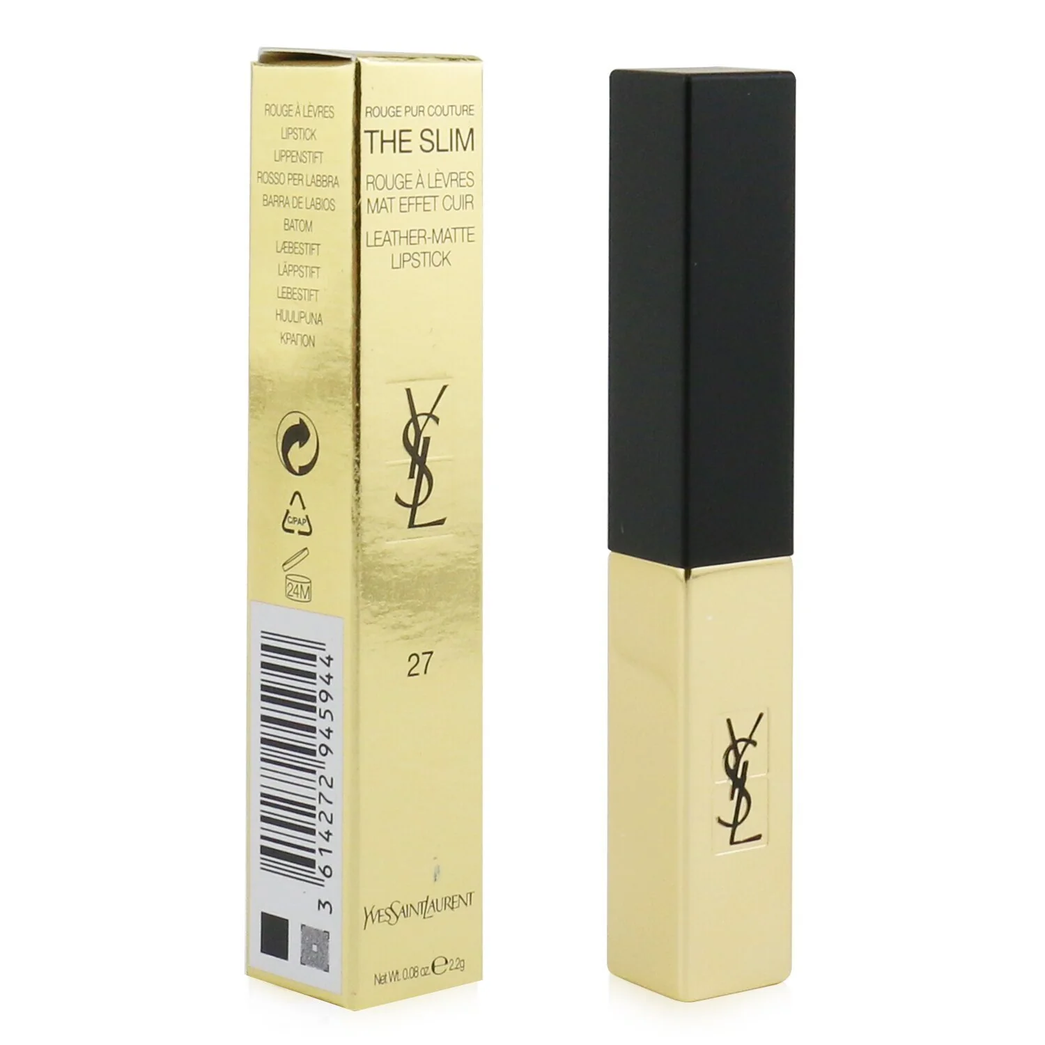 Yves Saint Laurent Rouge Pur Couture The Slim Leather Matte Lipstick - # 8 Contrary Fuchsia  2.2g/0.08oz