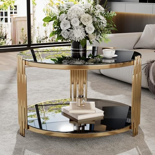 Modern 2 Piece Nesting Rattan Wood+ MDF Coffee Table Set in Natural