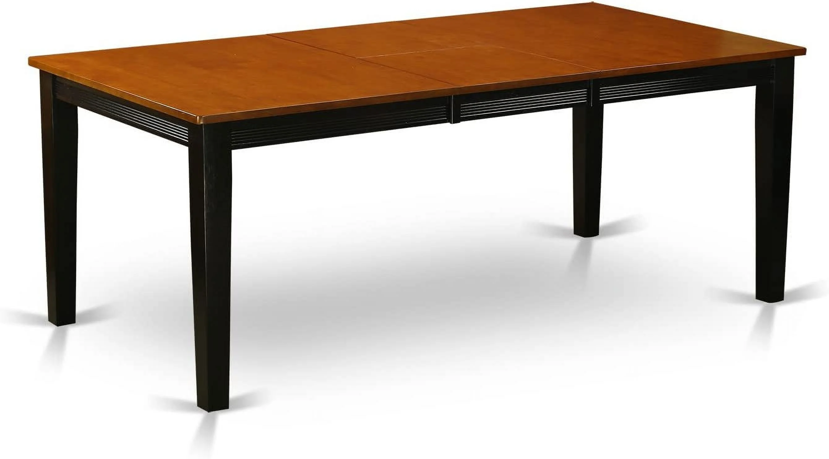 East West Furniture LGWE9-BCH-W Kitchen Table Set with a Dining Table & 8 Wood Seat Dining Chairs, 9 piece - Black & Cherry