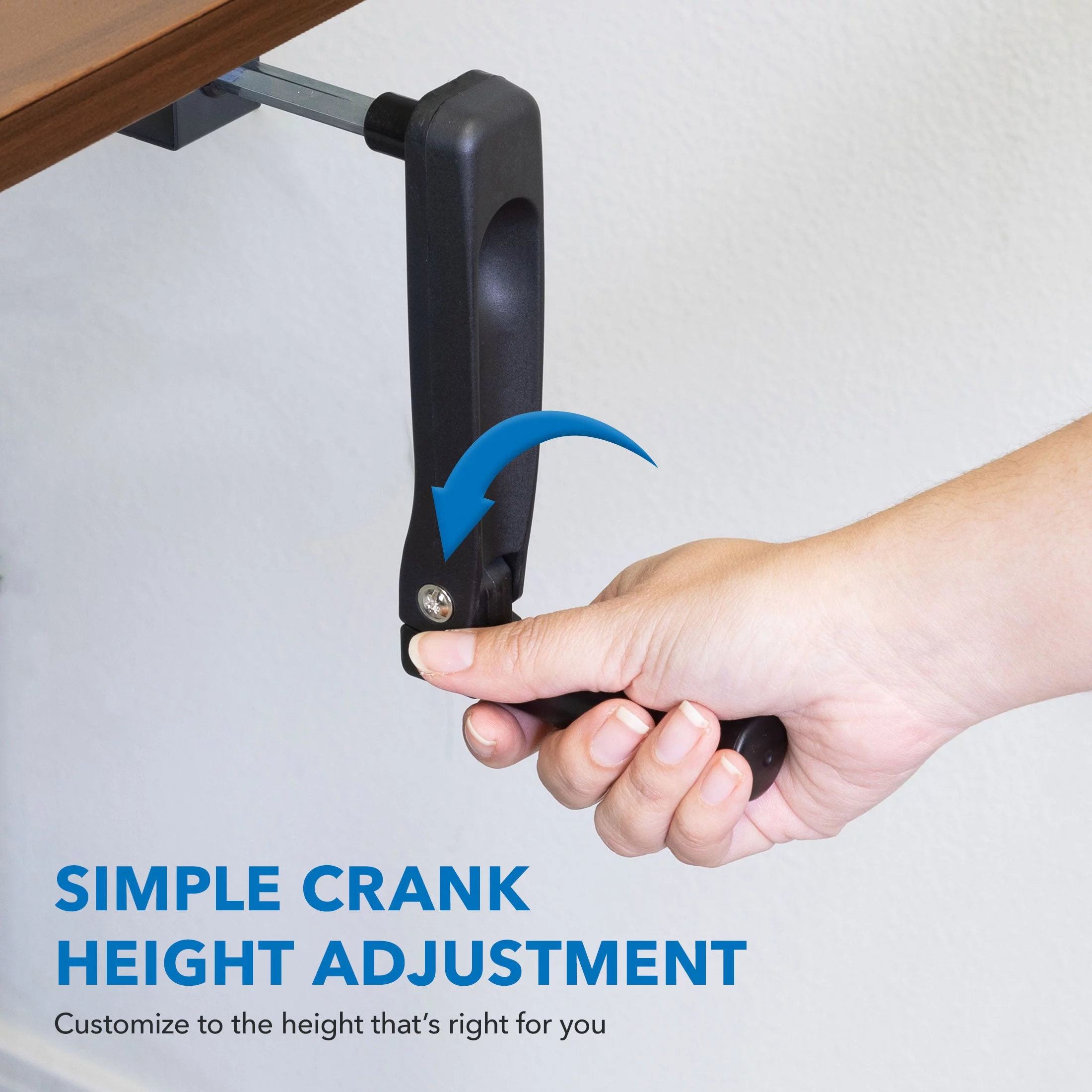 Mount-It! Hand Crank Standing Desk Frame with 55