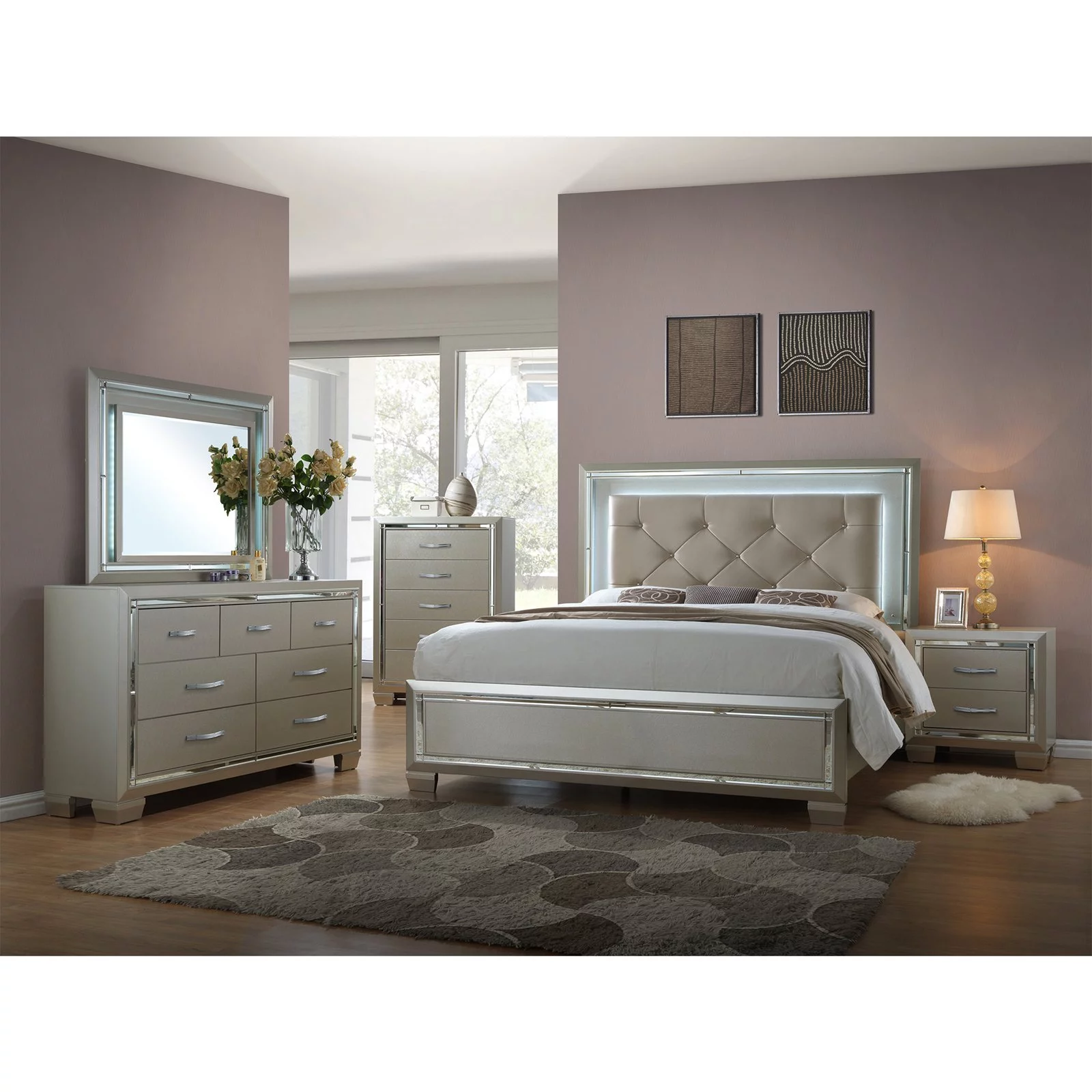 Picket House Furnishings Glamour King Panel Bed