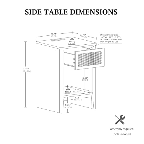 INK+IVY Lennox Lift-Top Rattan Coffee Table