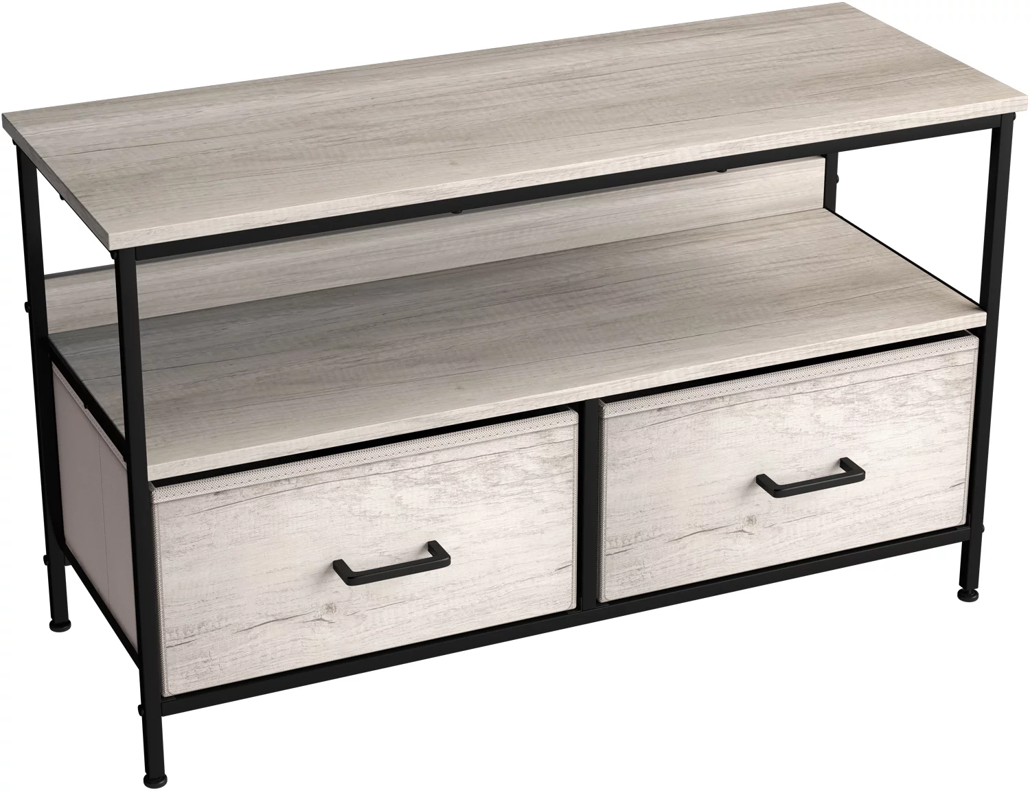 Sorbus TV Stand Dresser with 2 Drawers - Television Riser Chest with Storage - Bedroom, Living Room, Closet, & Dorm Furniture (Rustic Beige)