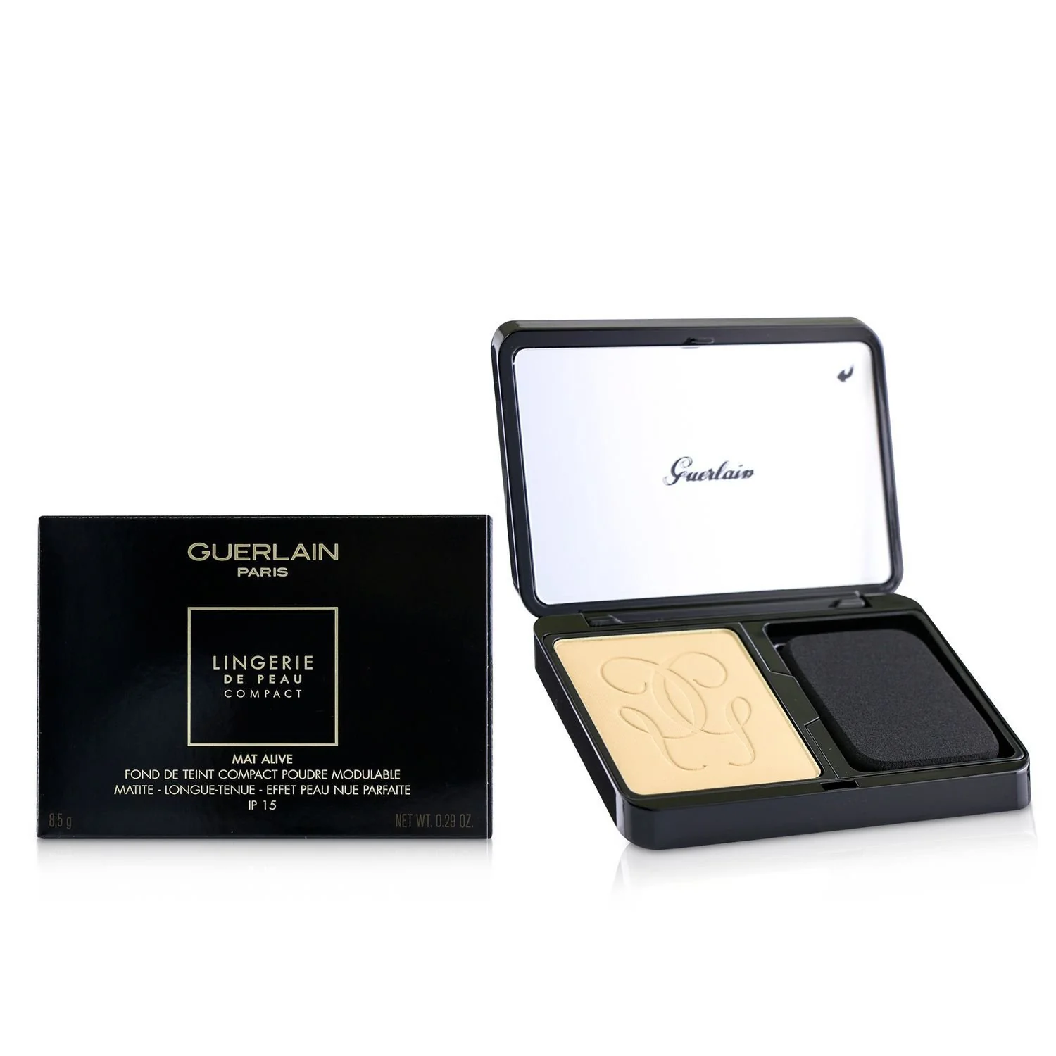 Guerlain Lingerie De Peau Mat Alive Buildable Compact Powder Foundation SPF 15 - # 02N Light  8.5g/0.29oz