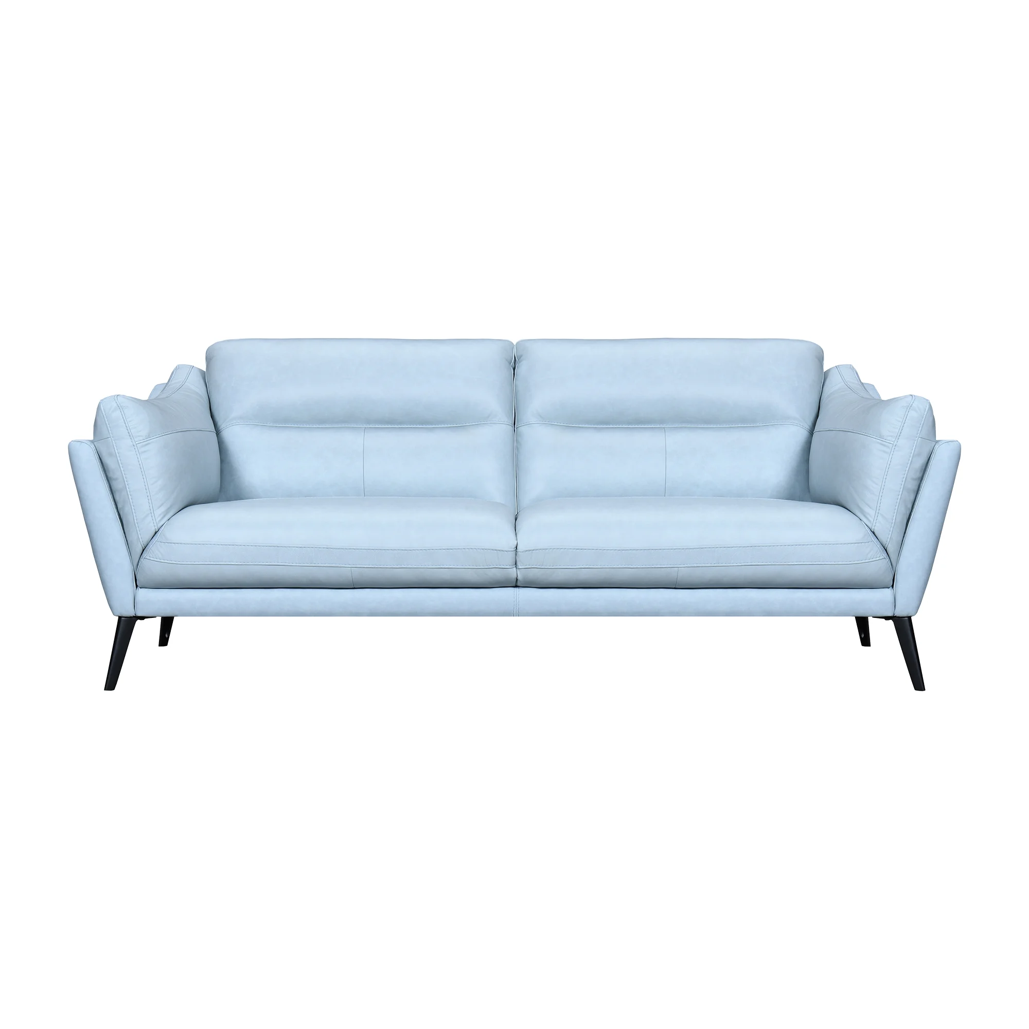 Franz Sky Blue Leather Sofa