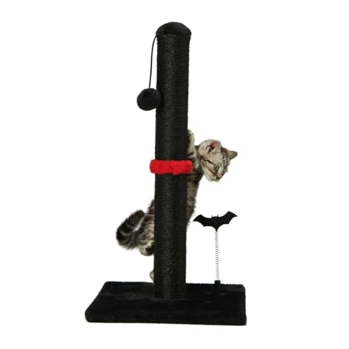 Cat Scratching Post Premium Basics Kitten Scratcher Sisal Scratch Posts with Hanging Ball 22in for Kittens or Smaller Cats (22 inches for Kitten, Beige)