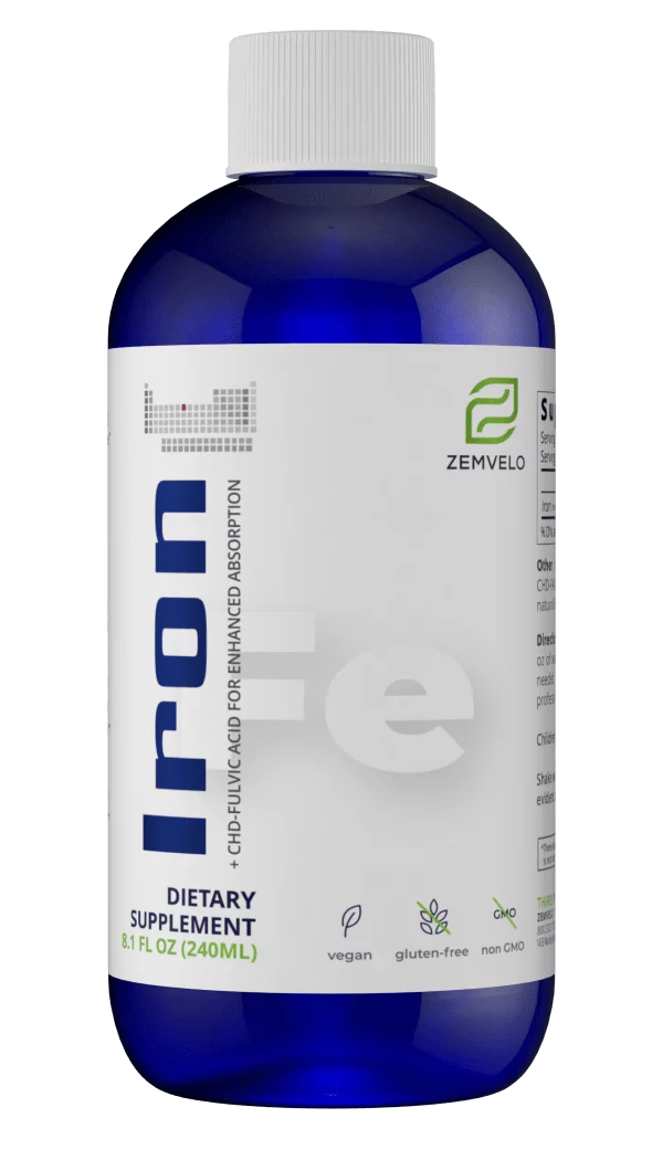 Liquid Ionic Iron Supplement | Support Energy, Focus, & Mental Clarity, Blood Oxygen Levels, Healthy Heart & Muscle Support | 8 Oz, 48 Day Supply