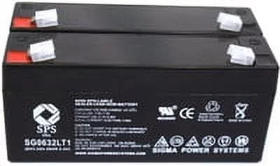 SPS Brand 6 V 3.2 Ah Replacement Battery (SG0632LT1) with Terminal LT1 for General Electric / Ge PROCARE 320 (2 PACK)