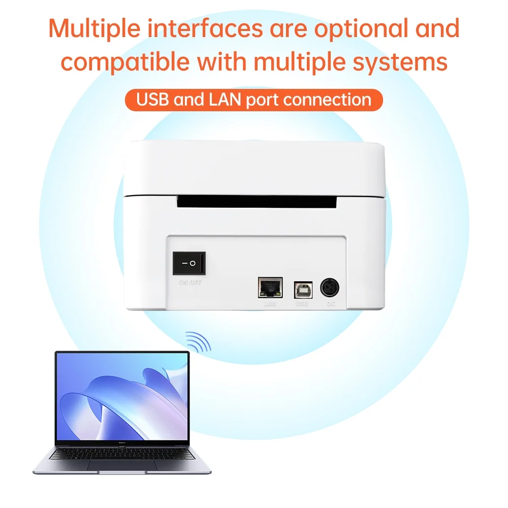 Nebublu Label Printer,In One Label One Label Maker Compatible WithThermal Label Printer Paper Compatible With Sticker Printer Paper Maker Wired Usb+lan Thermal Sticker Printer All In One