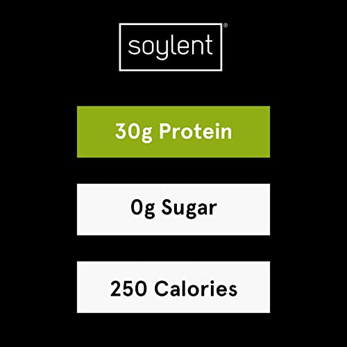 Soylent Complete Protein Shake, Chocolate, 30g Protein, Vegan, Dairy Free and 0g Sugar, Ready to Drink Protein Drinks, 11oz (12 Pack)
