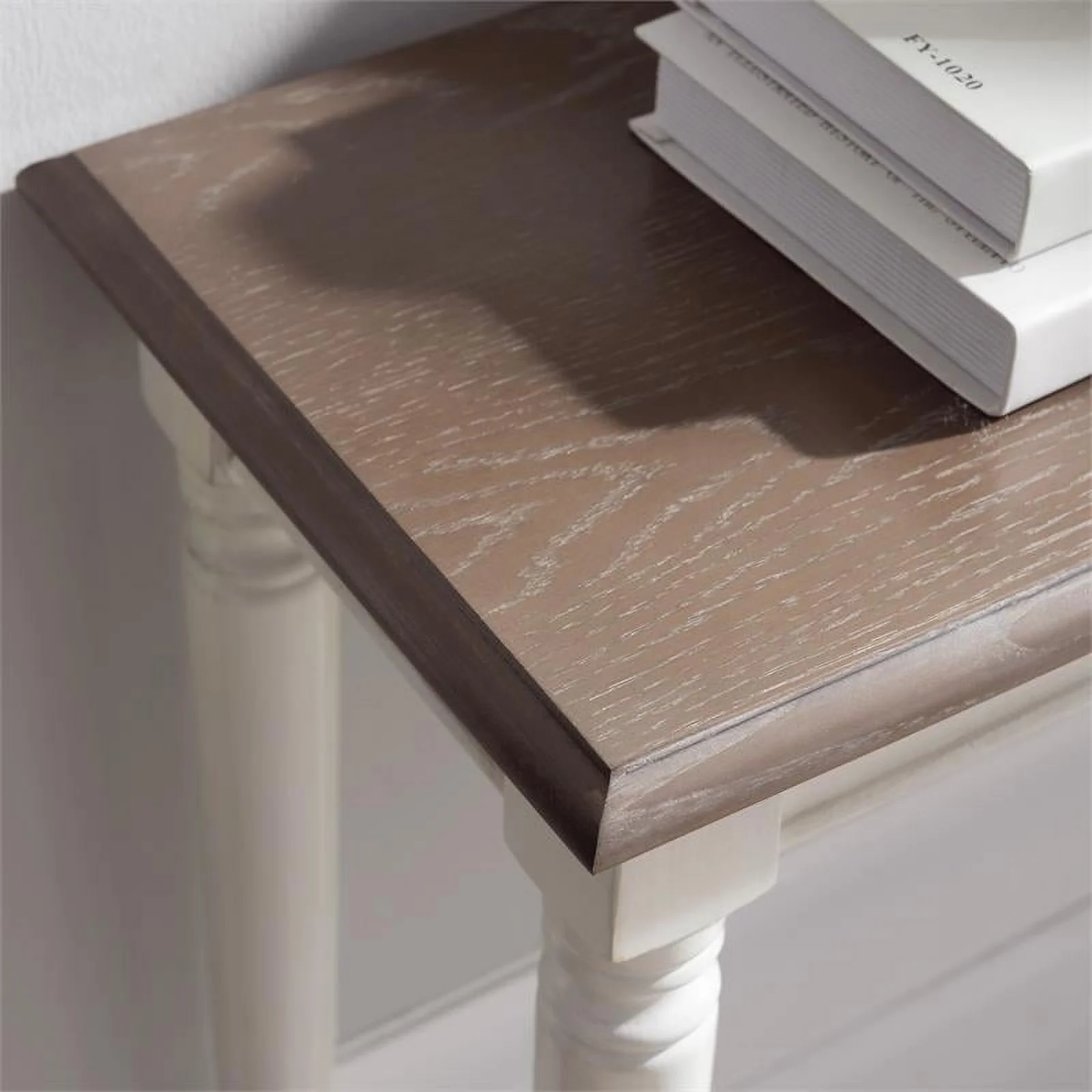 Bowery Hill Modern Strudy Wood Hall Console Table in Oak Finish