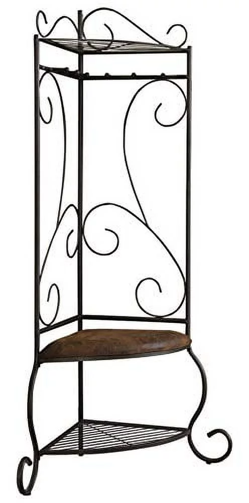 Kings Brand Corner Entryway Hallway Storage Bench With Coat Rack