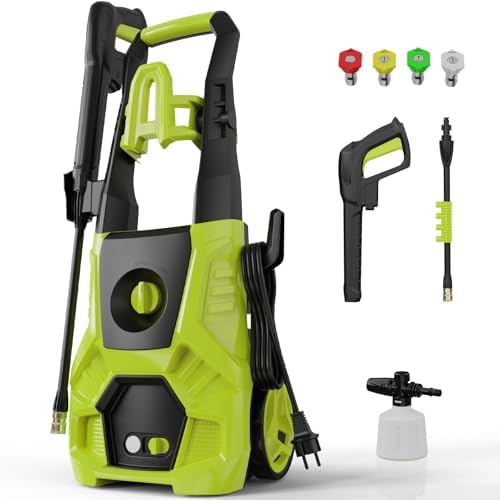 Pressure Washer, 5000PSI Max 3.6GPM Electric Power Washer with Foam Cannon 35FT Power Cord 4