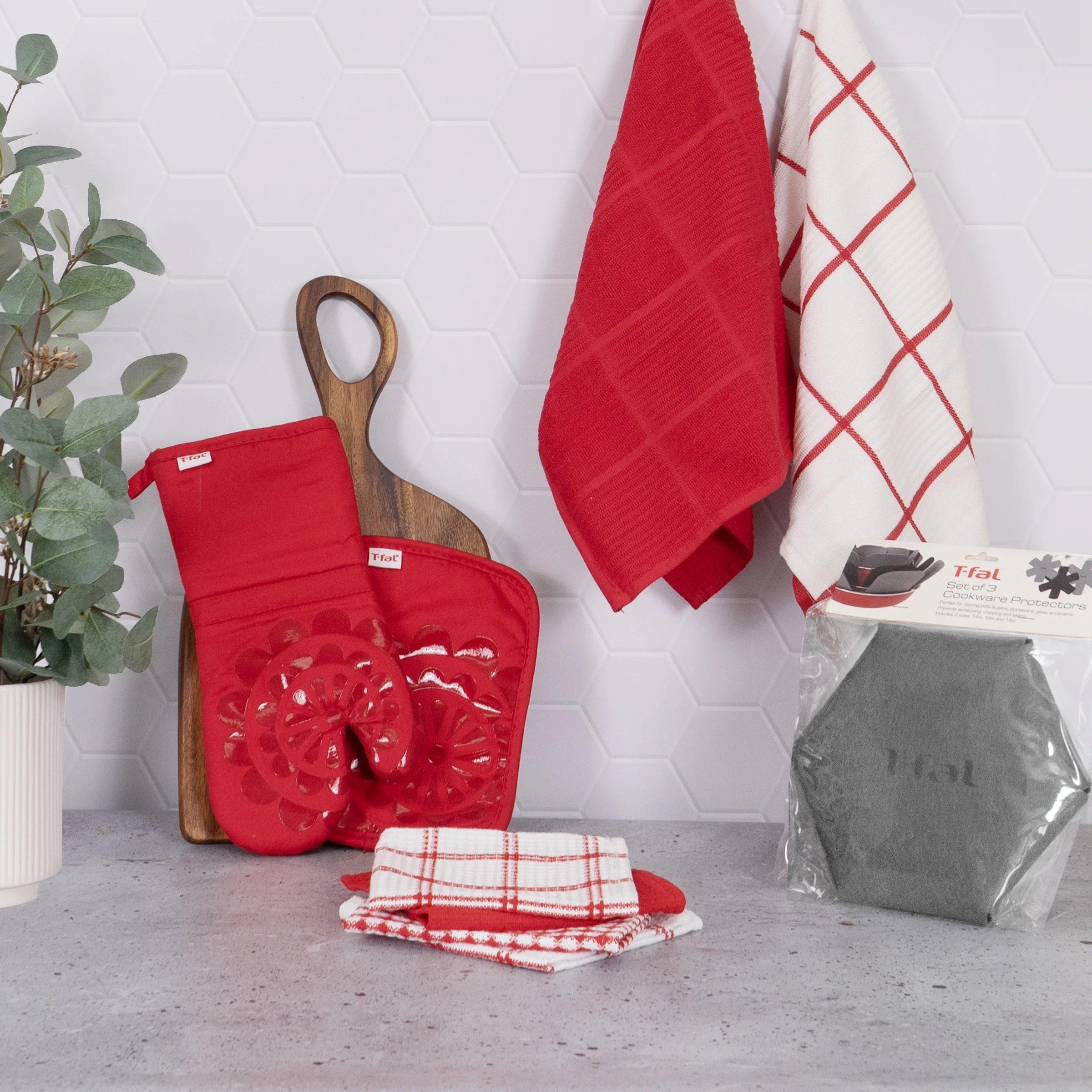 T-fal Essential Collection, 6-Piece Kitchen Gift Set, Red