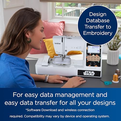 Brother LB5500M Marvel 2-in-1 Combo Sewing & Embroidery Machine, 16.5 x 7.76 x 12.1 inches, White