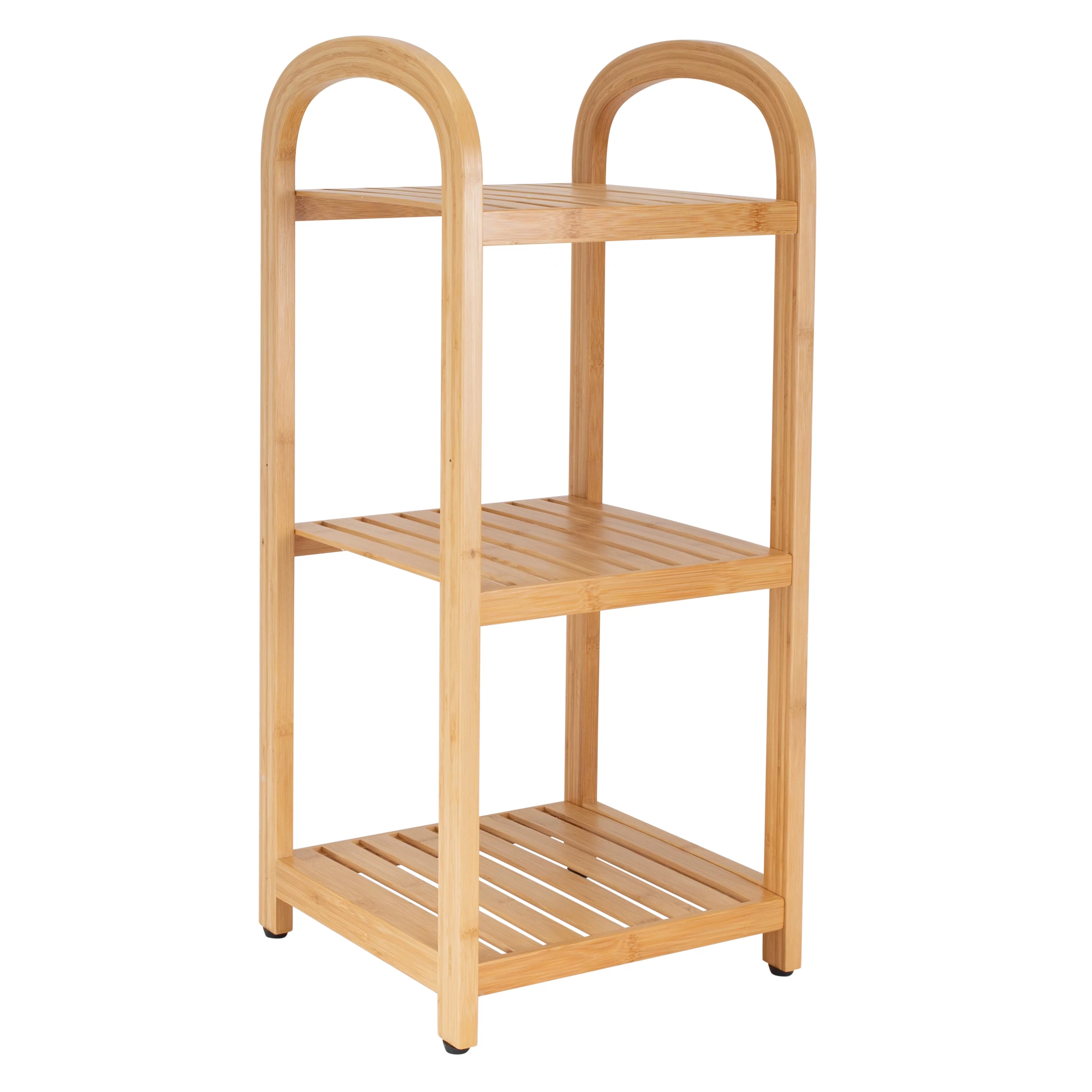 Organize It All 3 Tier Bamboo Tower Storage Shelf Unit