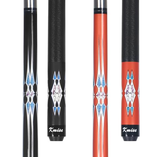 Kmise Pool Cue Stick Set - 58 Inch Pool Cues, 18~21Oz Canadian Maple Professional Billiard Cues Sticks, Pool Sticks for Adults, Multiple Colors, Pool Stick for Bar House Pool Tables Sports