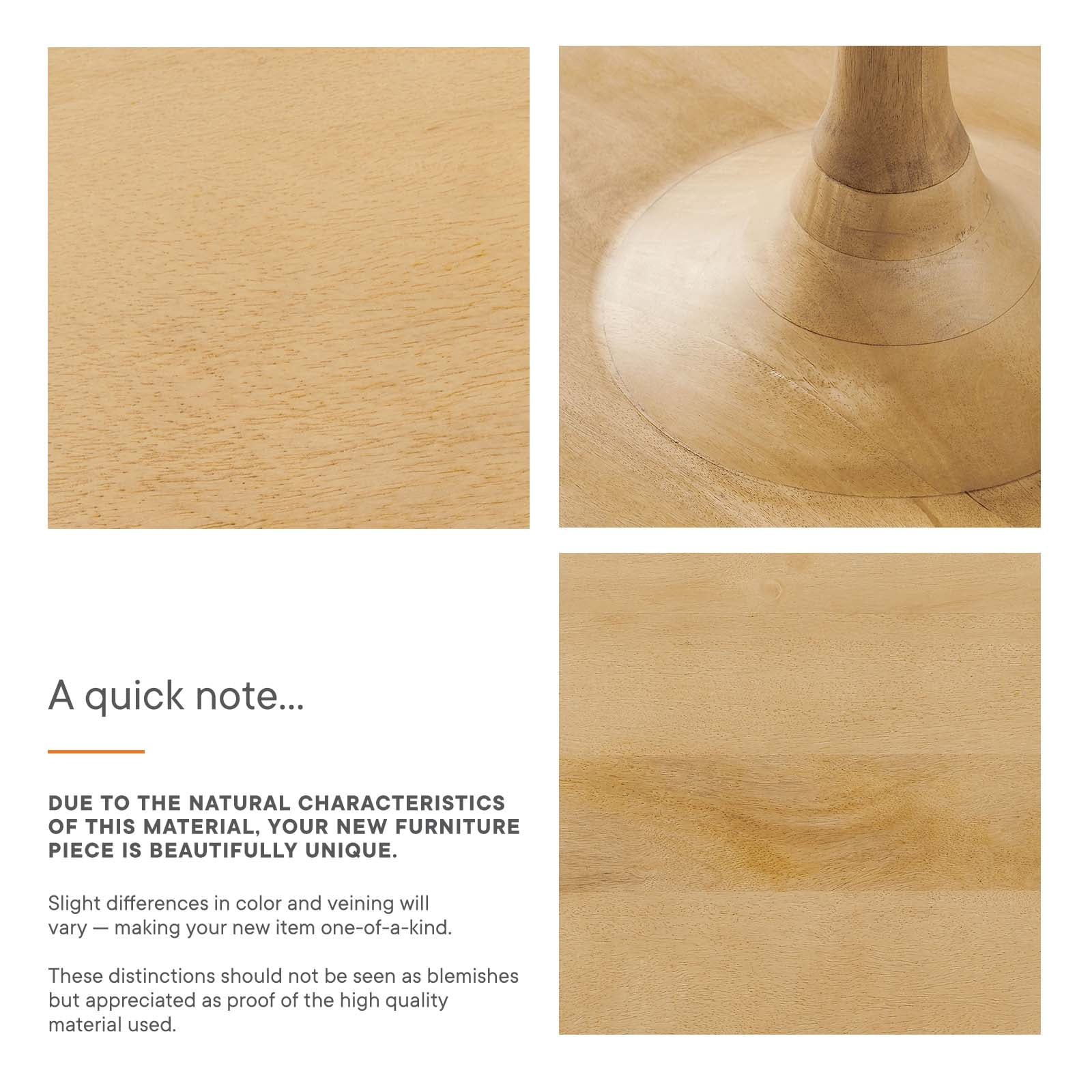 Modway Lina Round Wood Coffee Table in Oak