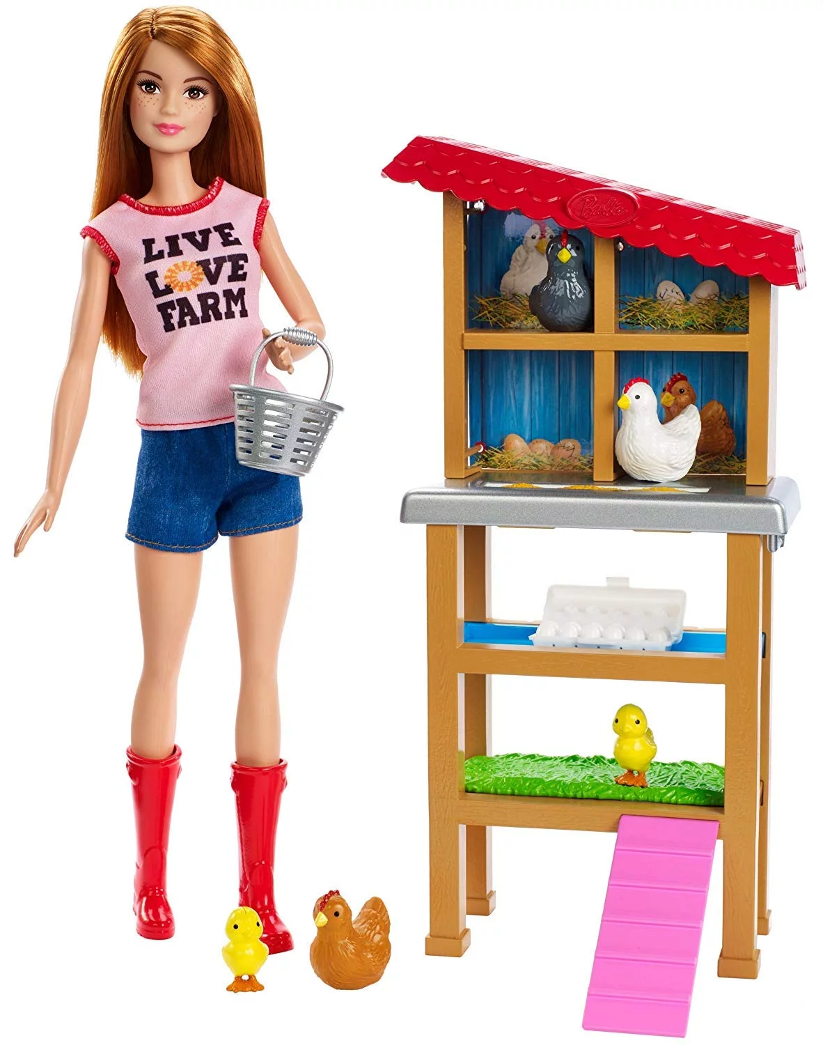 Barbie Chicken Farmer Doll & Playset for Country Girls