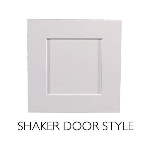 Brookings Shaker Unassembled Bridge Wall Kitchen Cabinet W3018, 30 W x 12 D x 18 H, Painted White with Sherwin Williams®, Solid Wood – Design House, 561662