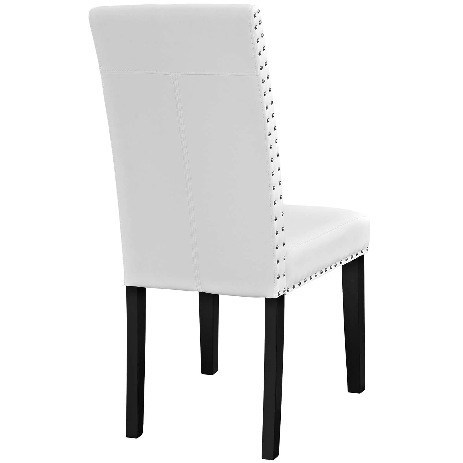 Modway Parcel Dining Side Chair Vinyl Set of 4 in White