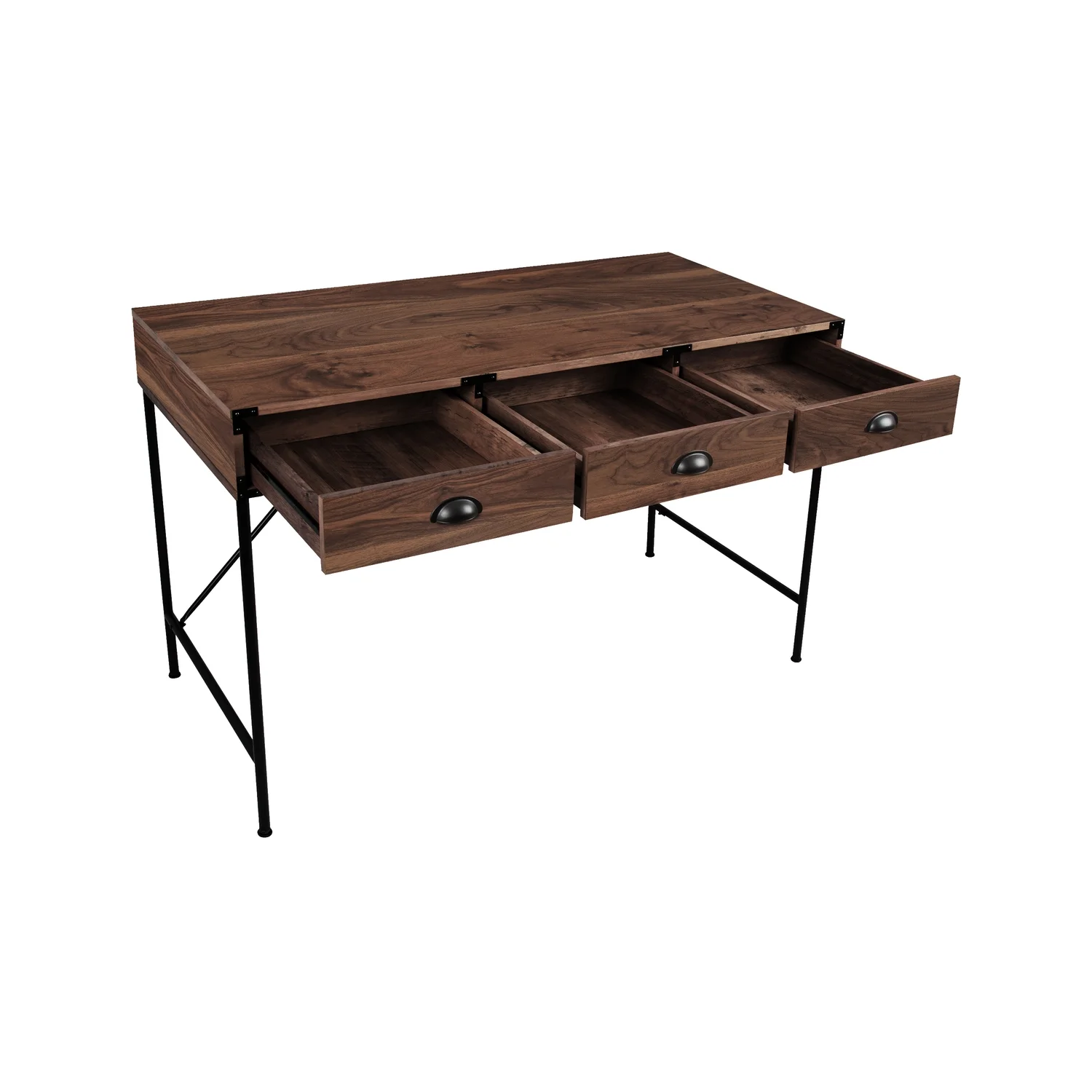 Brunei 47 in. Wide 3 Drawer Writing Desk