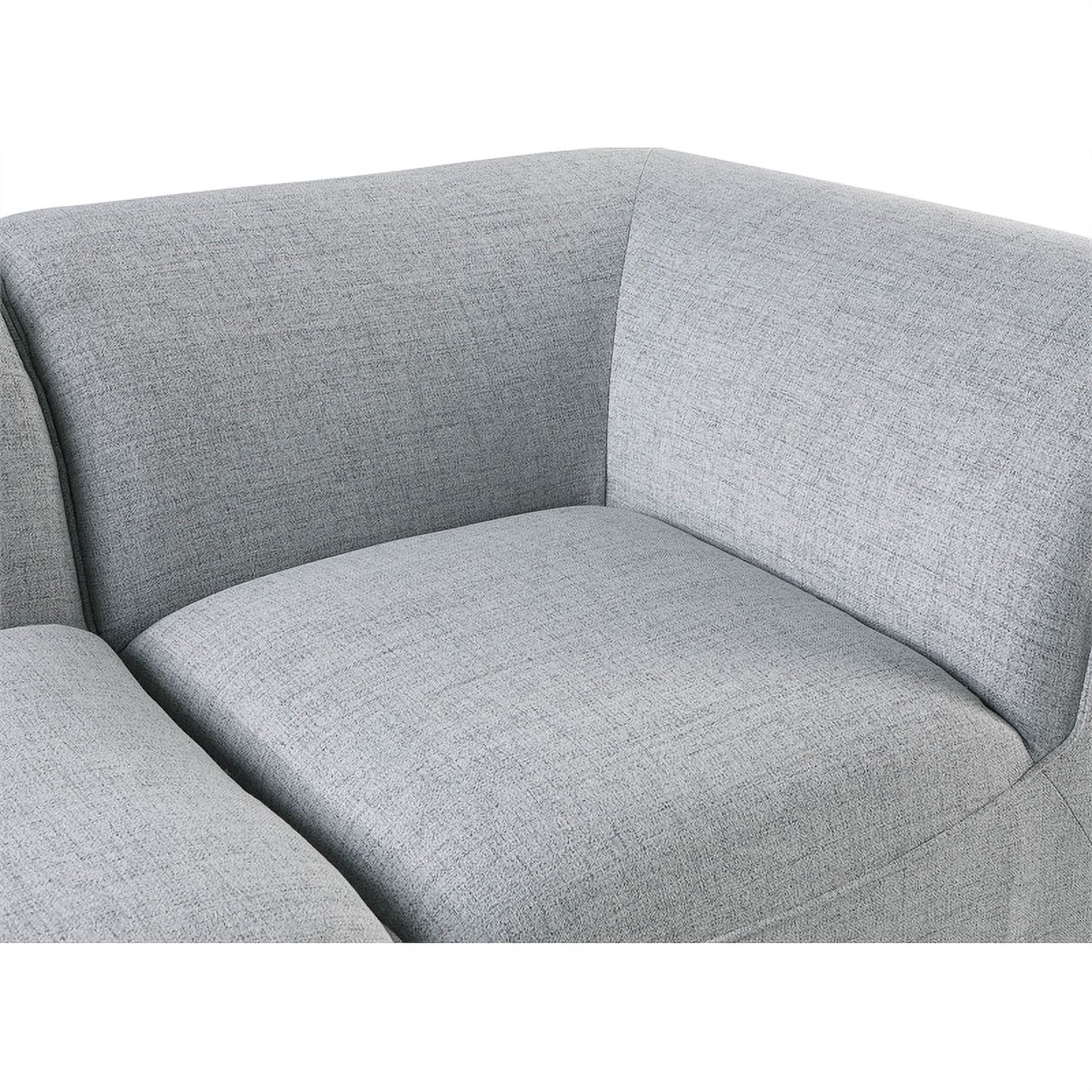 Meridian Furniture Miramar Grey Durable Linen Textured Modular Sectional