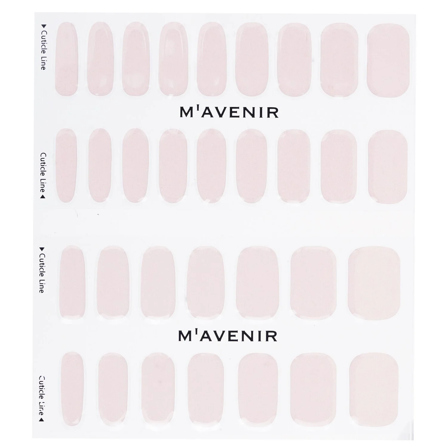 Mavenir Nail Sticker (Pink) - # Glass Soft Pink Nail  32pcs