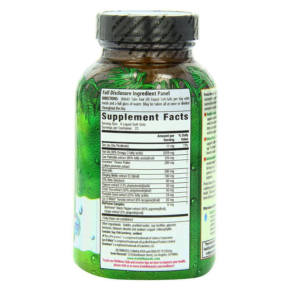 Irwin Naturals Prosta-Strong, Prostate Health - 90 ct (2 Pack) + Pill Case