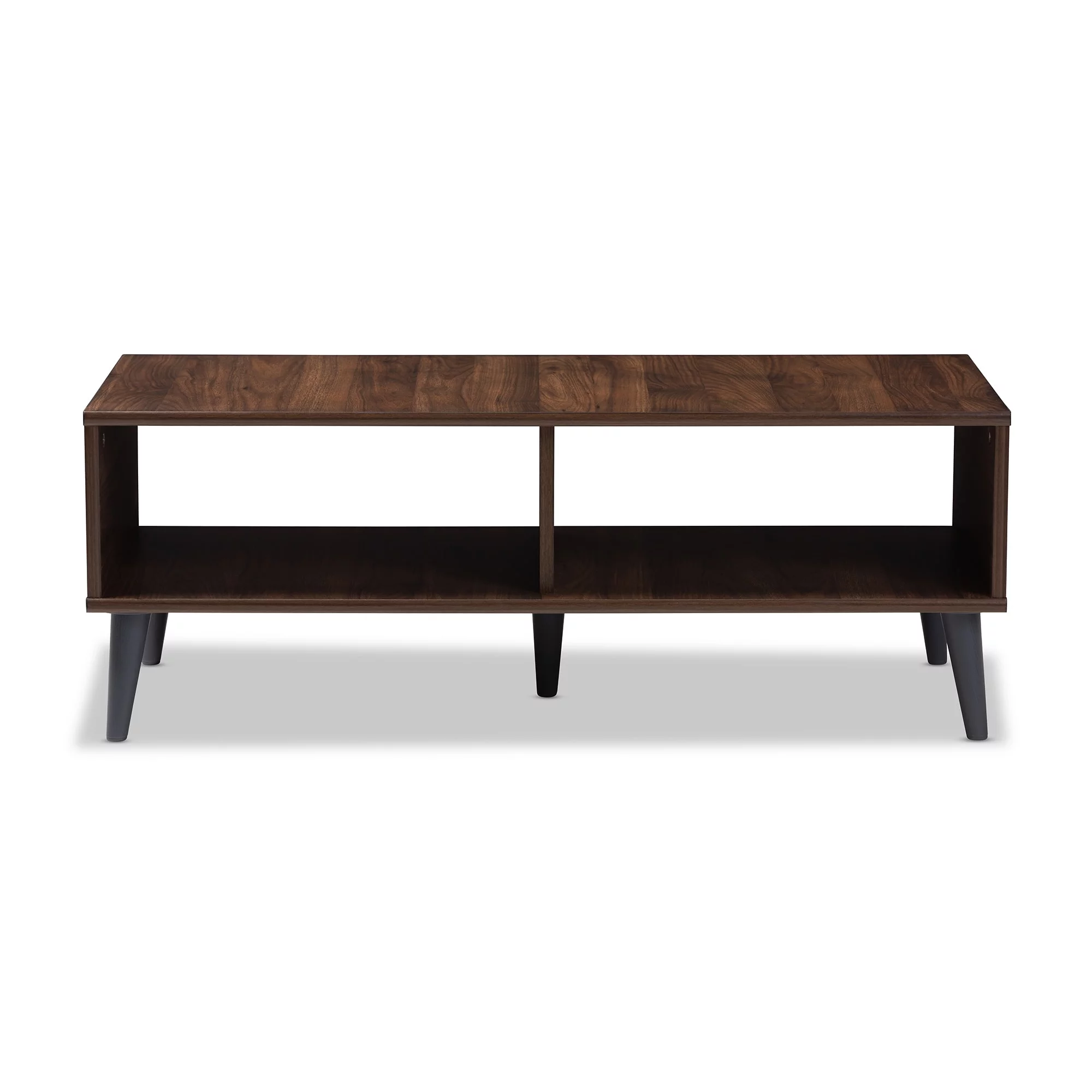 Baxton Studio Mid-Century Modern Brown Coffee Table by  Oak Oak Finish