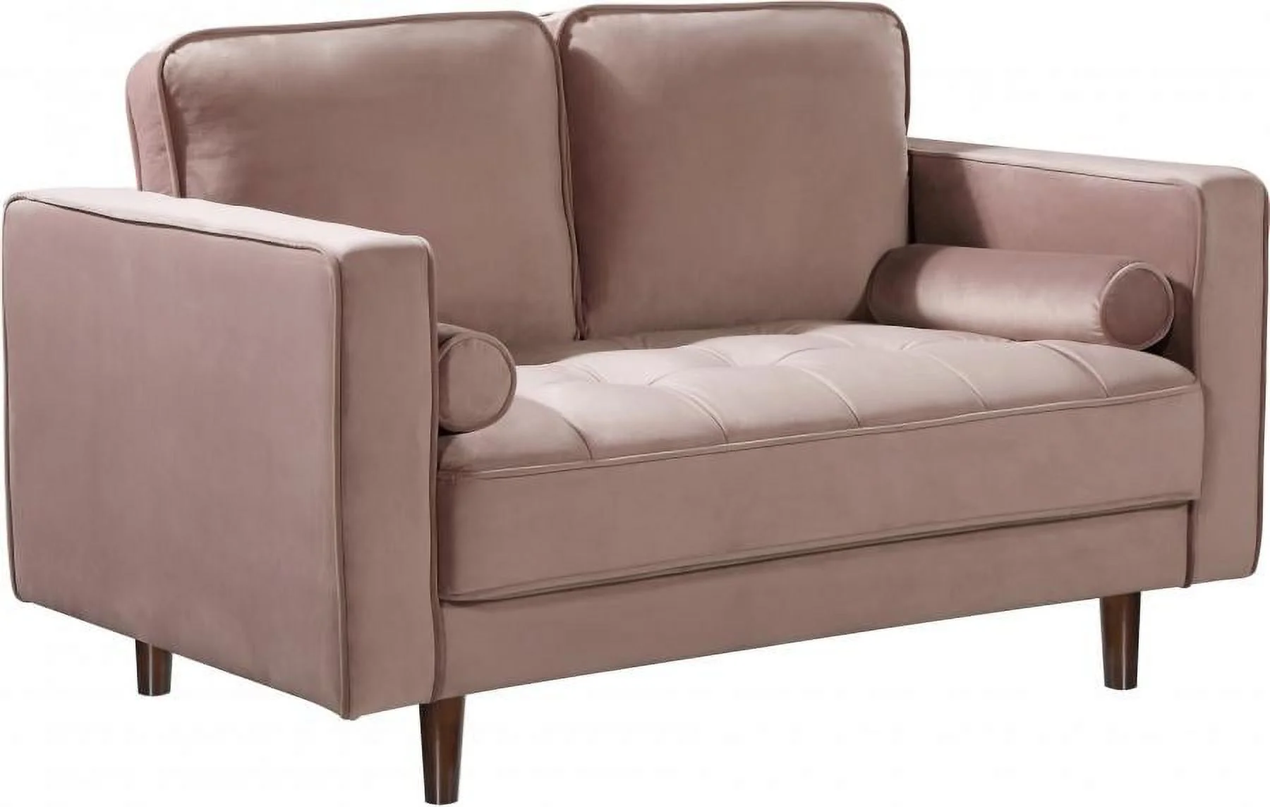 Modern Pink Velvet Sofa Loveseat & Chair Set 3Pcs Meridian Furniture 625 Emily