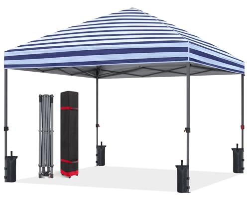 ABCCANOPY Pop Up Canopy - Outdoor Patio Portable Canopy Tent Heavy Duty for Backyard and Deck with 4 Sandbags(White, 10x10)