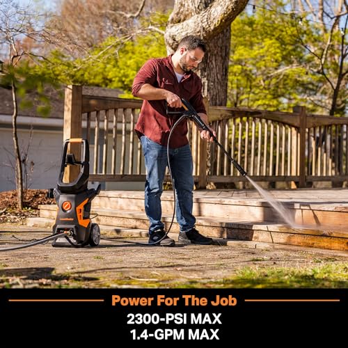 LawnMaster LT506-2000A Electric Pressure Washer 13 Amp 1.4 GPM 2300 Max PSI with Foam Bottle CSA Certified