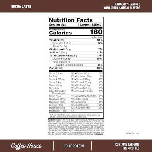 SlimFast Protein Shake, Chocolate- 20g Protein, Meal Replacement Shake Ready to Drink, High Protein with Low Carb and Low Sugar, 24 Vitamins and Minerals, 12 Count (Pack of 1) (Packaging May Vary)