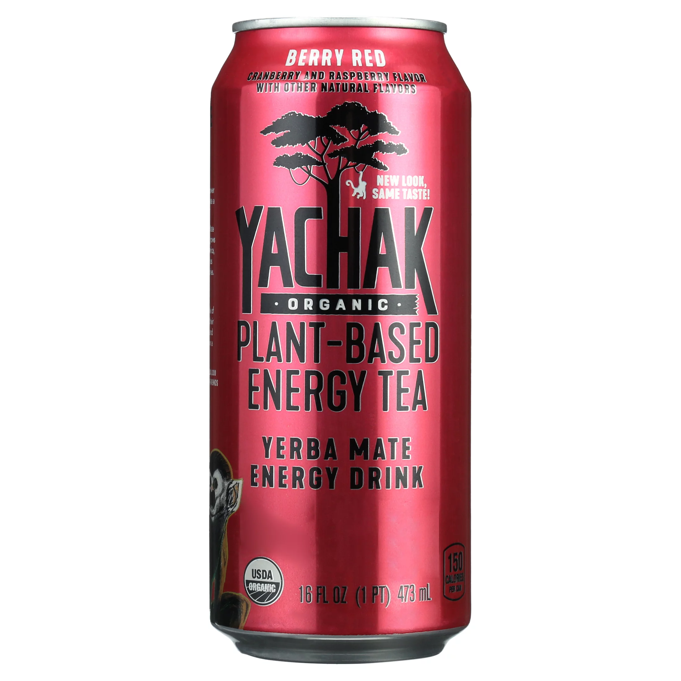 Yachak Yerba Mate Drink, Berry Red, 16 fl oz, 12 Pack Cans