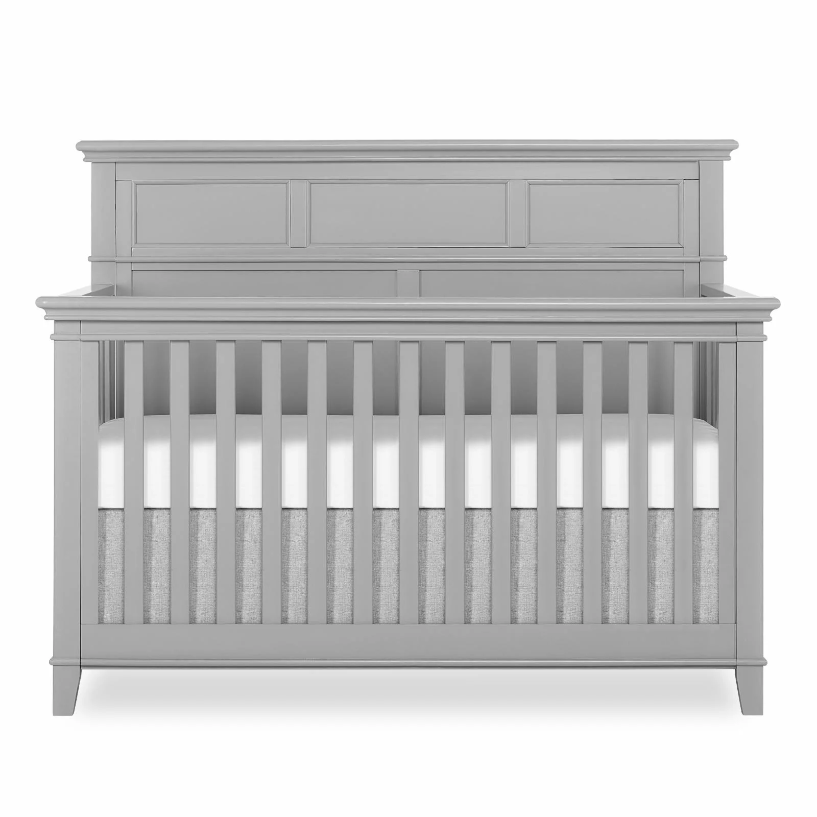 Dream On Me Blue Ridge 4 in 1 Convertible Crib in Pebble Grey, Three Mattress Height Settings
