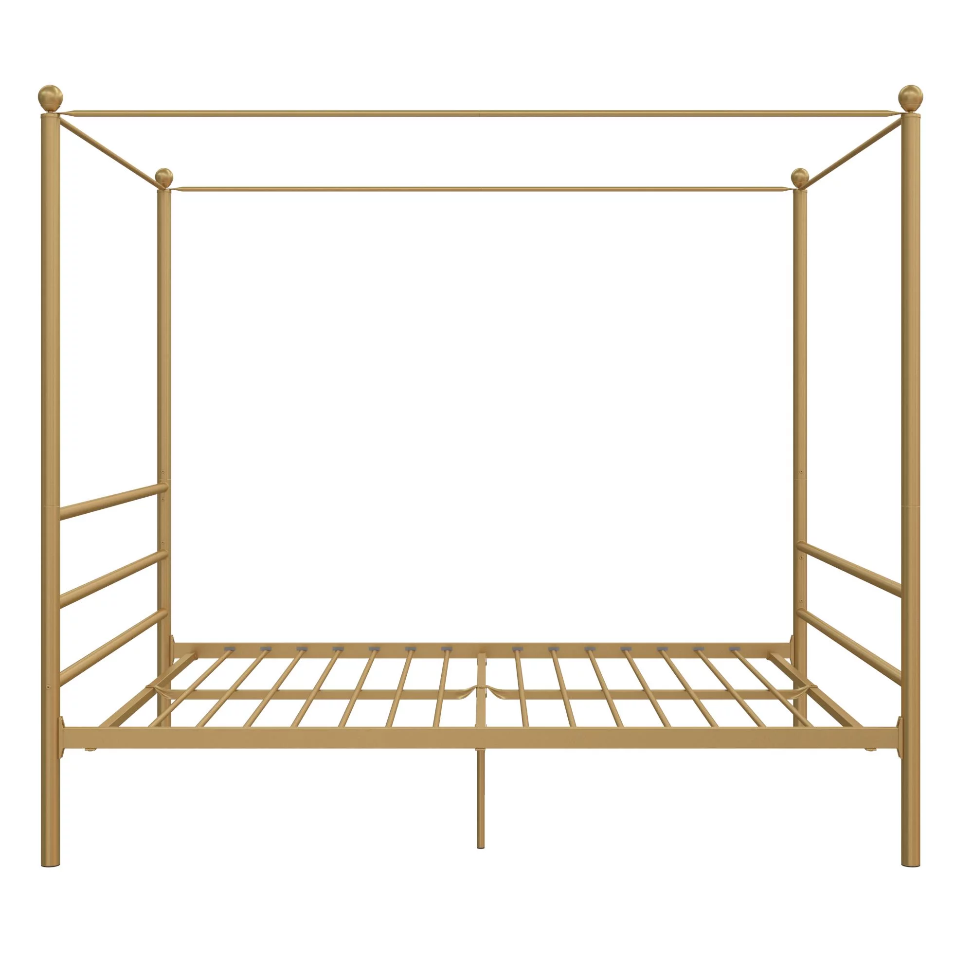 Mainstays Metal Canopy Bed, Queen, Gold Metal