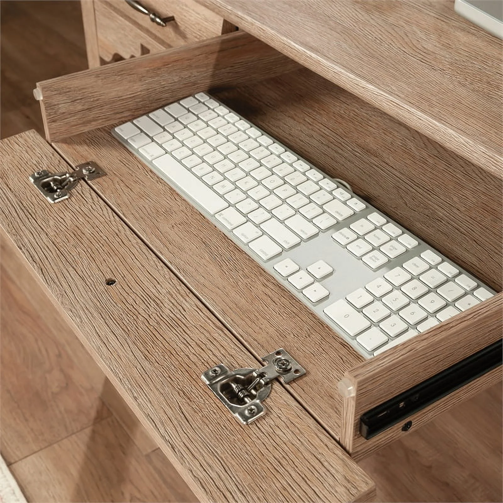 UrbanPro Modern Engineered Wood Writing Desk in Brushed Oak Finish