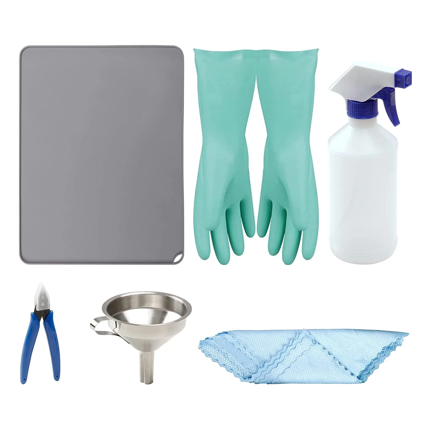 ANYCUBIC LCD 3D Printer Tool Kits, Silicone Pad, Stainless Steel Resin Filter, Multi-Function Water Bottle, Clean Cloth, Golves, Plastic Nipper for 3D Printing Accessories