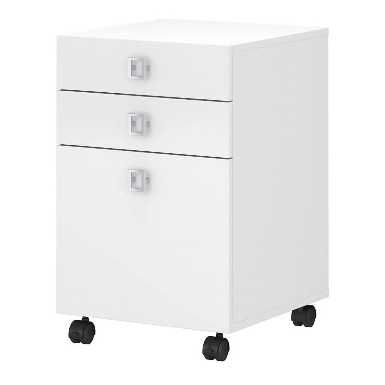 Scranton & Co 3-Drawer Traditional Engineered Wood Mobile File Cabinet in White